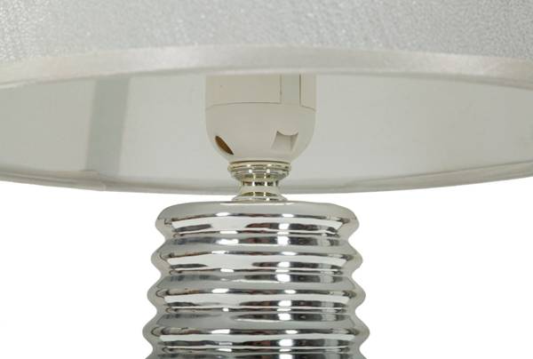 Lampe de table Candela Blanc - Céramique - 25 x 41 x 25 cm