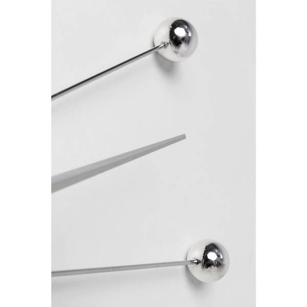 Wanduhr Like Umbrella Balls Chrome Silber - Metall - 6 x 60 x 60 cm