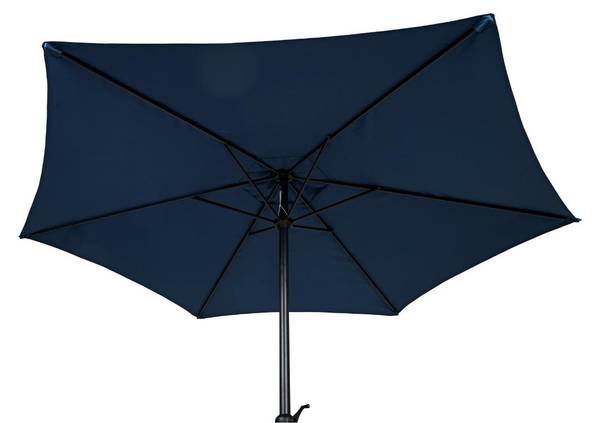 Parasol Joakim Bleu - En partie en bois massif - 300 x 280 x 300 cm