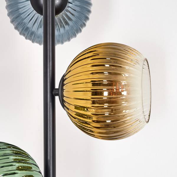 Stehlampe Cesaro Blau - Gold - Grün - Aluminium - Klarglas - 36 x 160 x 31 cm