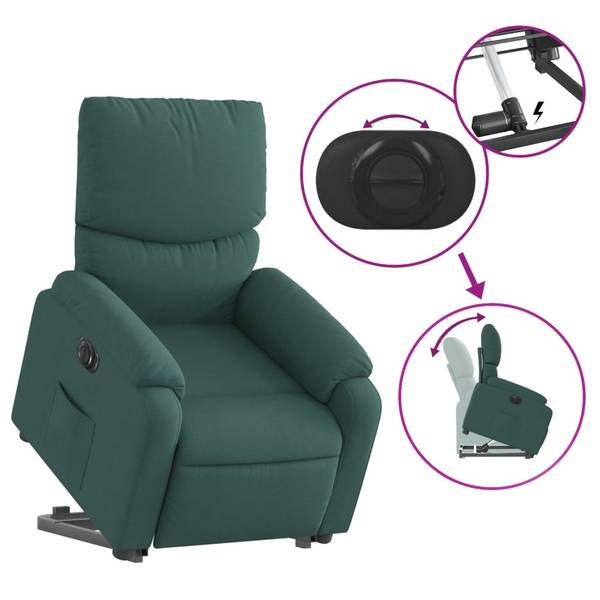 Relaxsessel mit Aufstehhilfe 3032390-3 Dunkelgrün