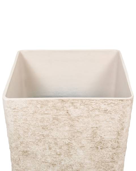 Outdoor Blumentopf THALASSA Beige - Kunststoff - 44 x 44 x 44 cm