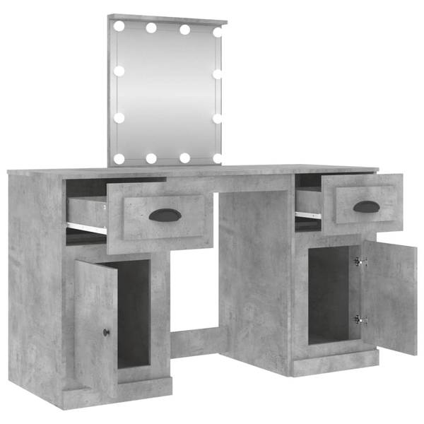 LED-Schminktisch XT9738 Steingrau