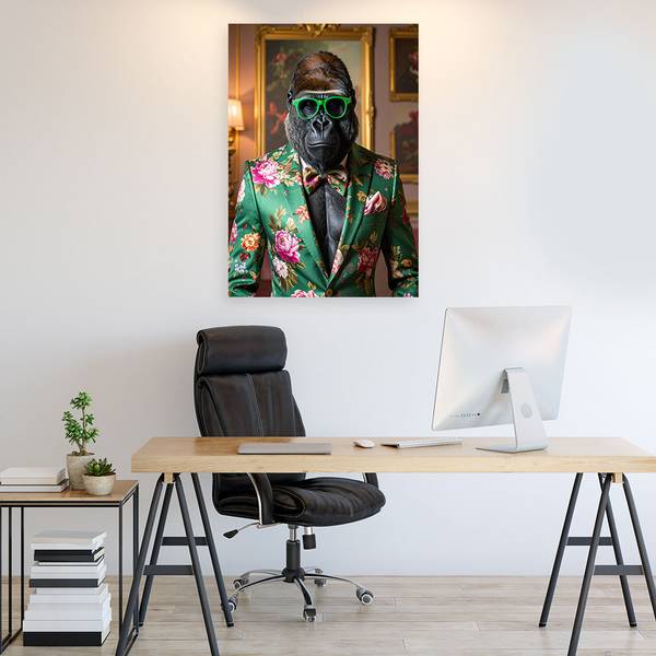 Wandbild Affen 20 x 30 cm