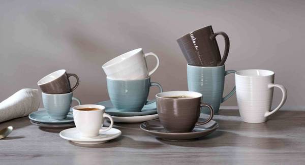 Kaffeeservice Suomi 18-teilig Beige