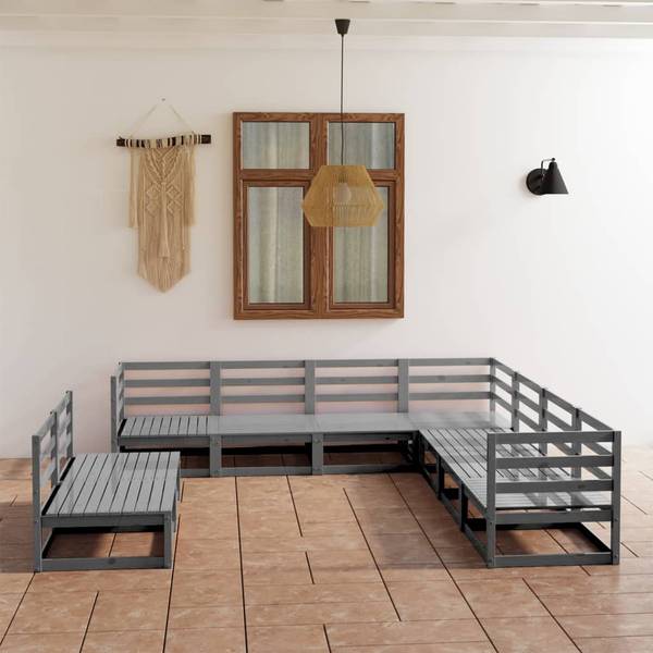 Gartenmöbel-Set 3009843-1 (9-teilig) Grau