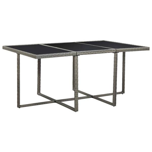 Garten-Essgruppe 3012316-10 11-teilig Grau - Polyester - Polyethylen - 109 x 74 x 167 cm