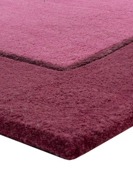 Wollteppich Naturals Violett - Naturfaser - 90 x 1 x 160 cm
