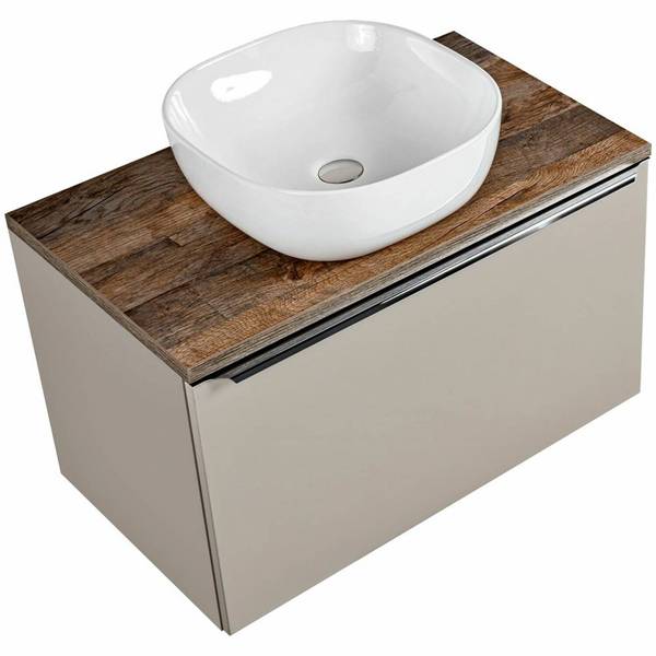 Waschtisch PUEBLA-56-106 Beige - Holzwerkstoff - 80 x 64 x 46 cm