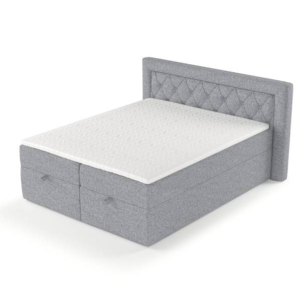 Premium Boxspringbett Jayleen Grau - Liegefläche Breite: 140 cm