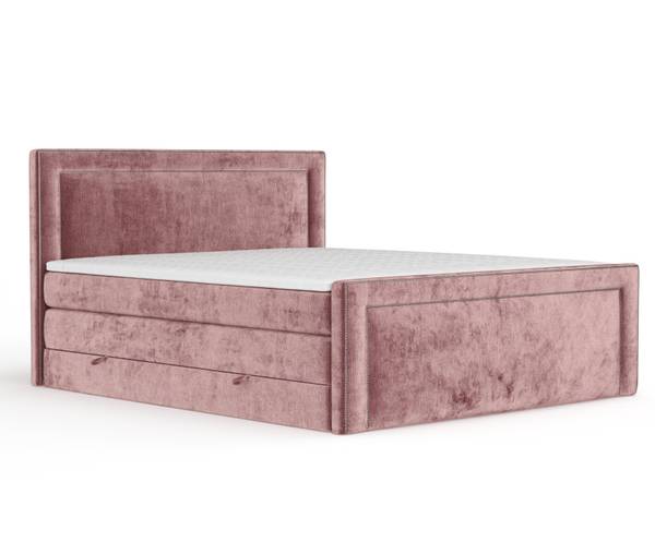 Boxspringbett Luxora Pink - Liegefläche Breite: 180 cm