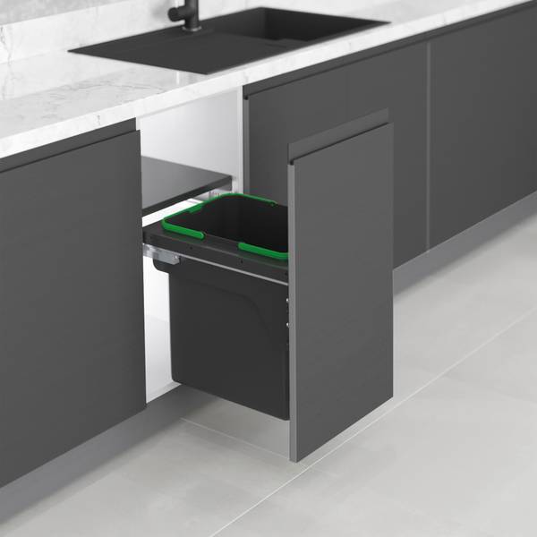 Recyclingbehälter 8966023 Recycle Grau - Metall - 31 x 50 x 42 cm