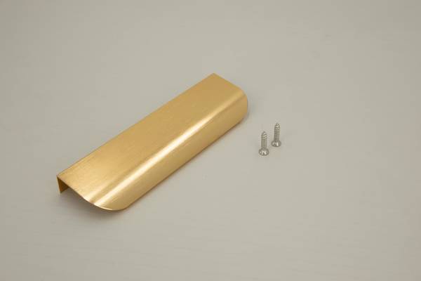 Möbelgriff Steelix 4er-Set Messing Matt - Gold - Tiefe: 35 cm