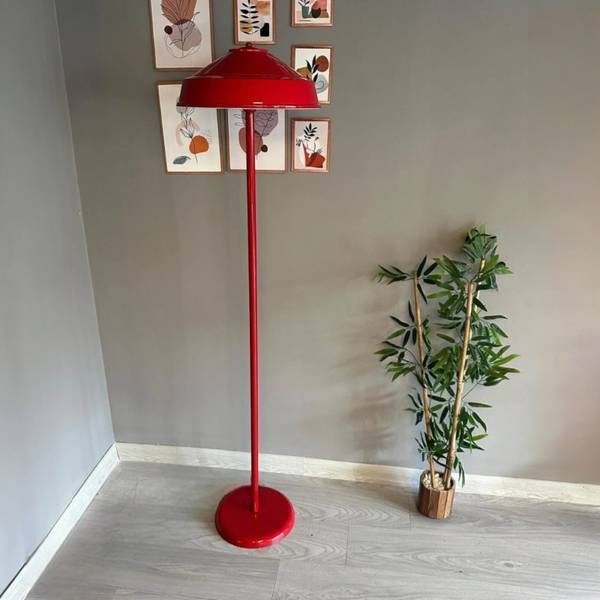 Stehleuchte Rovik Rot - Metall - 35 x 165 x 35 cm