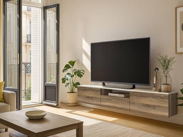 TV-Hängeschrank LOTULA Beige - Braun - Holz teilmassiv - 180 x 32 x 30 cm
