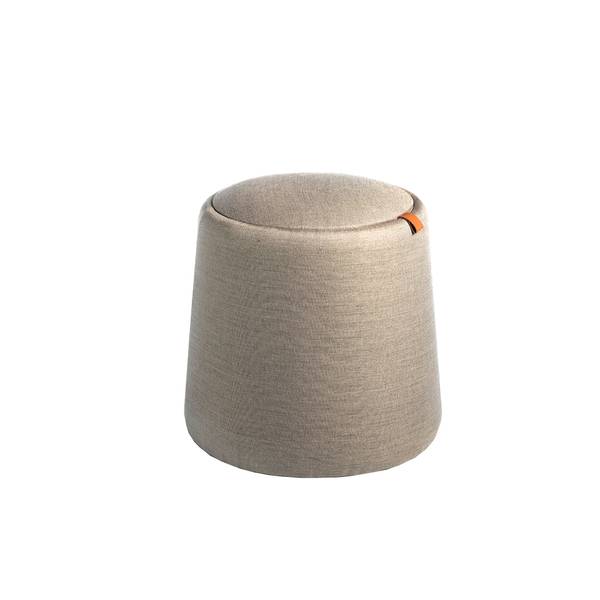 Hocker 5073 Grau - Strukturstoff - Flachgewebe - Webstoff - 44 x 40 x 44 cm