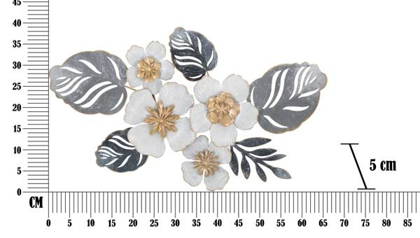 Wanddekoration Flot B Metall - 5 x 39 x 66 cm