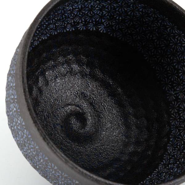 Matcha-Schale NANBAN MISHIMAZUME Chawan Schwarz - Keramik - 12 x 1 x 12 cm