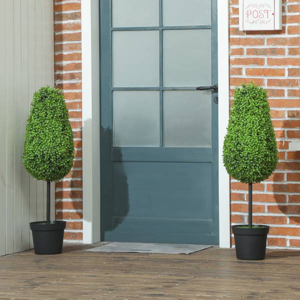 Kunstpflanze 2er Set 830-997V00GN Grün - Kunststoff - 20 x 90 x 20 cm