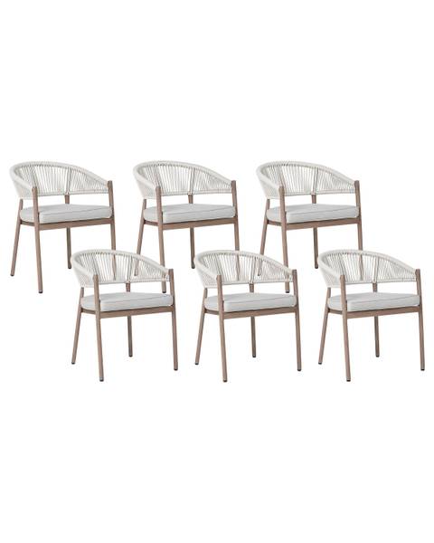 Gartenset FLAVIA 12-tlg Beige - Braun - Grau - Metall - 58 x 77 x 62 cm