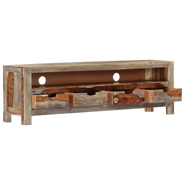 TV-Schrank D852 Braun - Massivholz - 30 x 40 x 130 cm