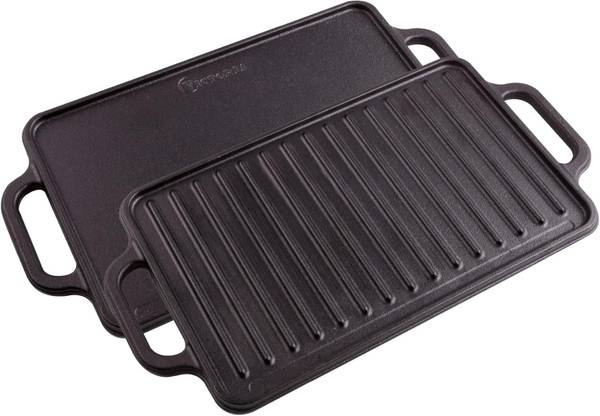 Grillplatte VIC-36058 Schwarz - Gusseisen - 21 x 1 x 21 cm