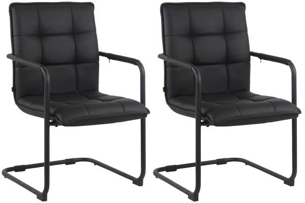 Sledestoelen Gandia set van 2 zwart - zwart