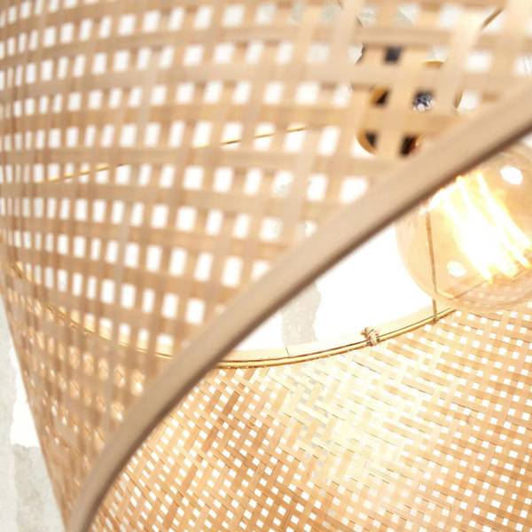 Lampadaire Java Marron - Bambou - Bois manufacturé - 32 x 150 x 58 cm