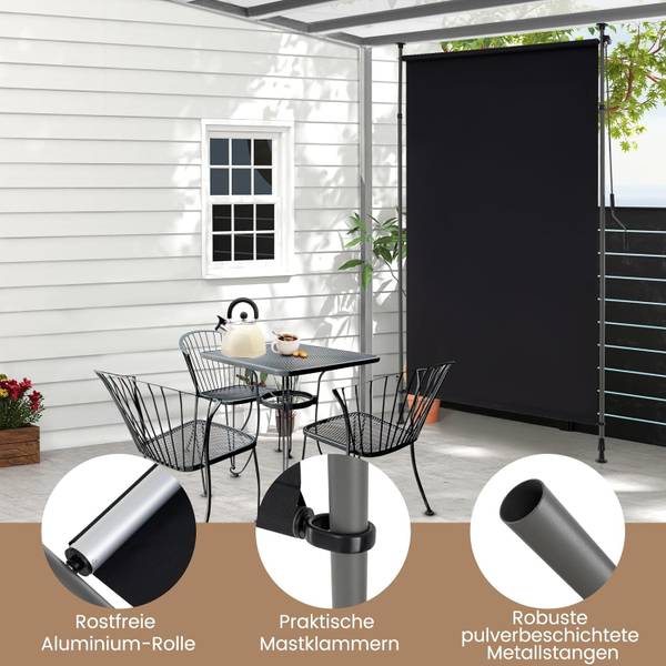 Markise ZB34651 Schwarz - Metall - 150 x 310 x 150 cm