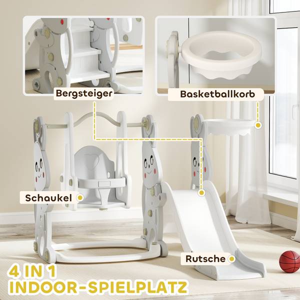 Kinderschaukel 2er Set 331-082V00GY Grau - Kunststoff - 148 x 107 x 160 cm