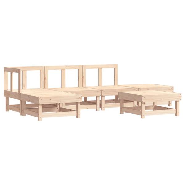 Garten-Lounge-Set 3029420 (6-teilig) Braun - Kiefer