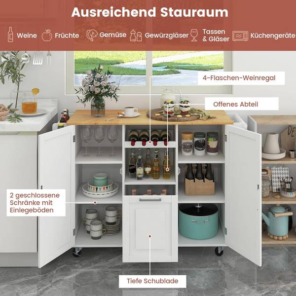 Kücheninsel WO75911 Weiß