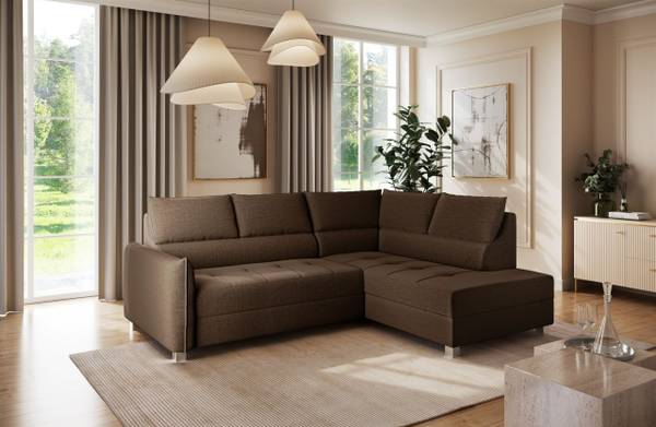 Ecksofa MARNO Braun - Ecke davorstehend rechts