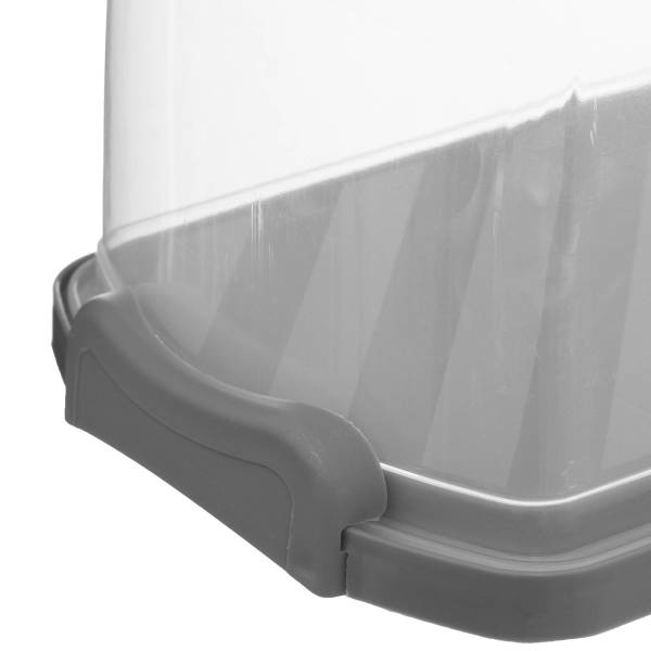 Kuchenschachtel BASIC Grau - Kunststoff - 13 x 16 x 36 cm