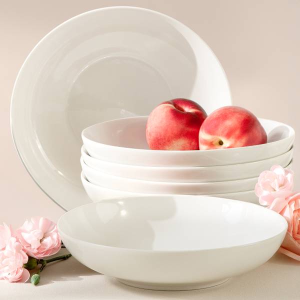Assiette à creuse ADBELLA 6 pcs. Beige - Céramique - 20 x 5 x 20 cm
