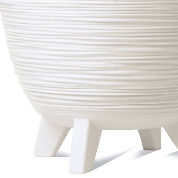 Blumentopf EDANTI 3-er set Weiß - Kunststoff - 4 x 29 x 32 cm