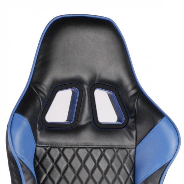Fauteuil gaming GAME OVER Bleu - Cuir synthétique - 50 x 130 x 67 cm