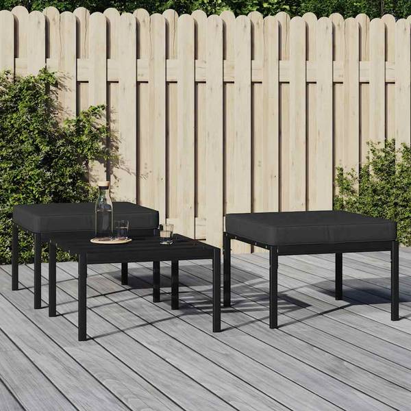 Gartenhocker 3028364 2er Set Grau