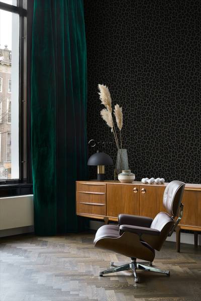 Tapete 347803 Schwarz - Fleece - 53 x 1005 x 53 cm
