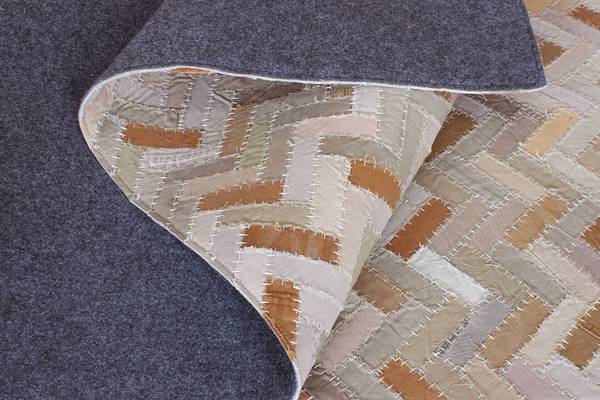 Handgefertigter Teppich Wüstenberge Beige - Textil - 160 x 230 x 1 cm