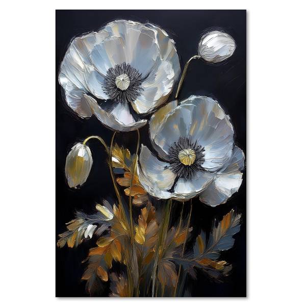 Canvas schilderij Bloemen 60 x 90 cm
