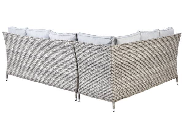 Set de salon LACONA Gris - Polyrotin - 175 x 45 x 233 cm