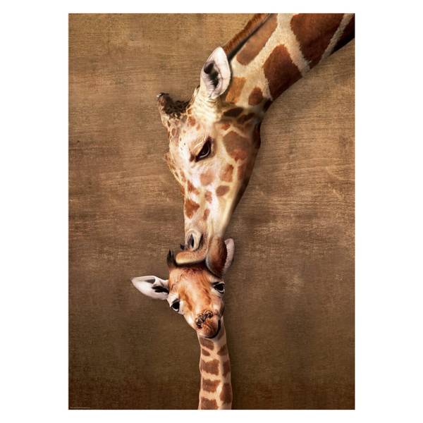 Puzzle Giraffenmutter Kuss Papier - 26 x 6 x 36 cm