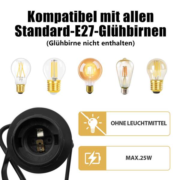 Deckenstrahler Foreman 4-flammig Schwarz - Metall - 21 x 15 x 66 cm