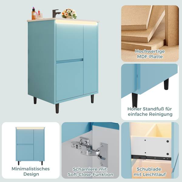 Badezimmerwaschtisch Muses Ⅱ Blau