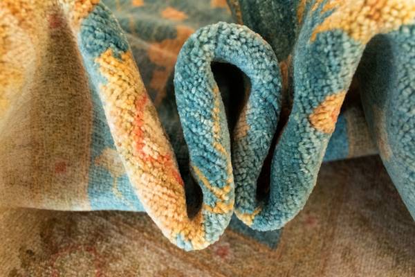 Tapis Ziegler LII Bleu - Laine - 123 x 1 x 187 cm