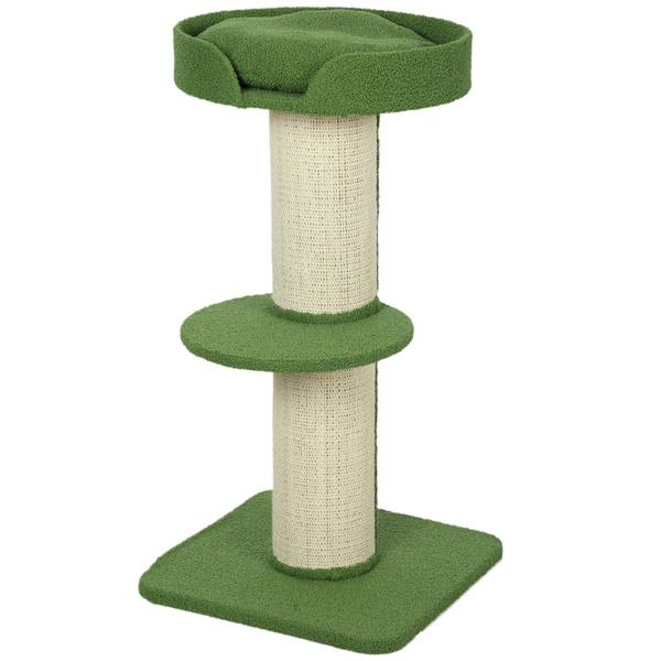 Katzenkratzbaum CP176 Grün - Textil - 45 x 91 x 45 cm
