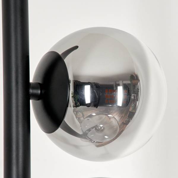 Stehlampe Garaguso Glas Grau - Durchsichtig - 80 x 160 x 80 cm - Durchmesser: 30 cm - Flammenanzahl: 6