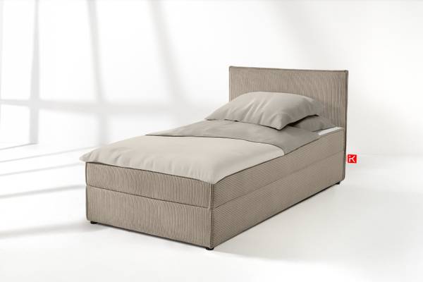 Boxspring ROTI beige - Ligoppervlak breedte: 100 cm
