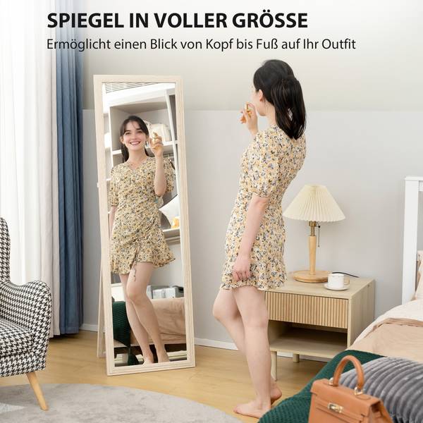 Lichaamslange spiegel 83D-069V00WT wit - glas - 4 x 160 x 50 cm